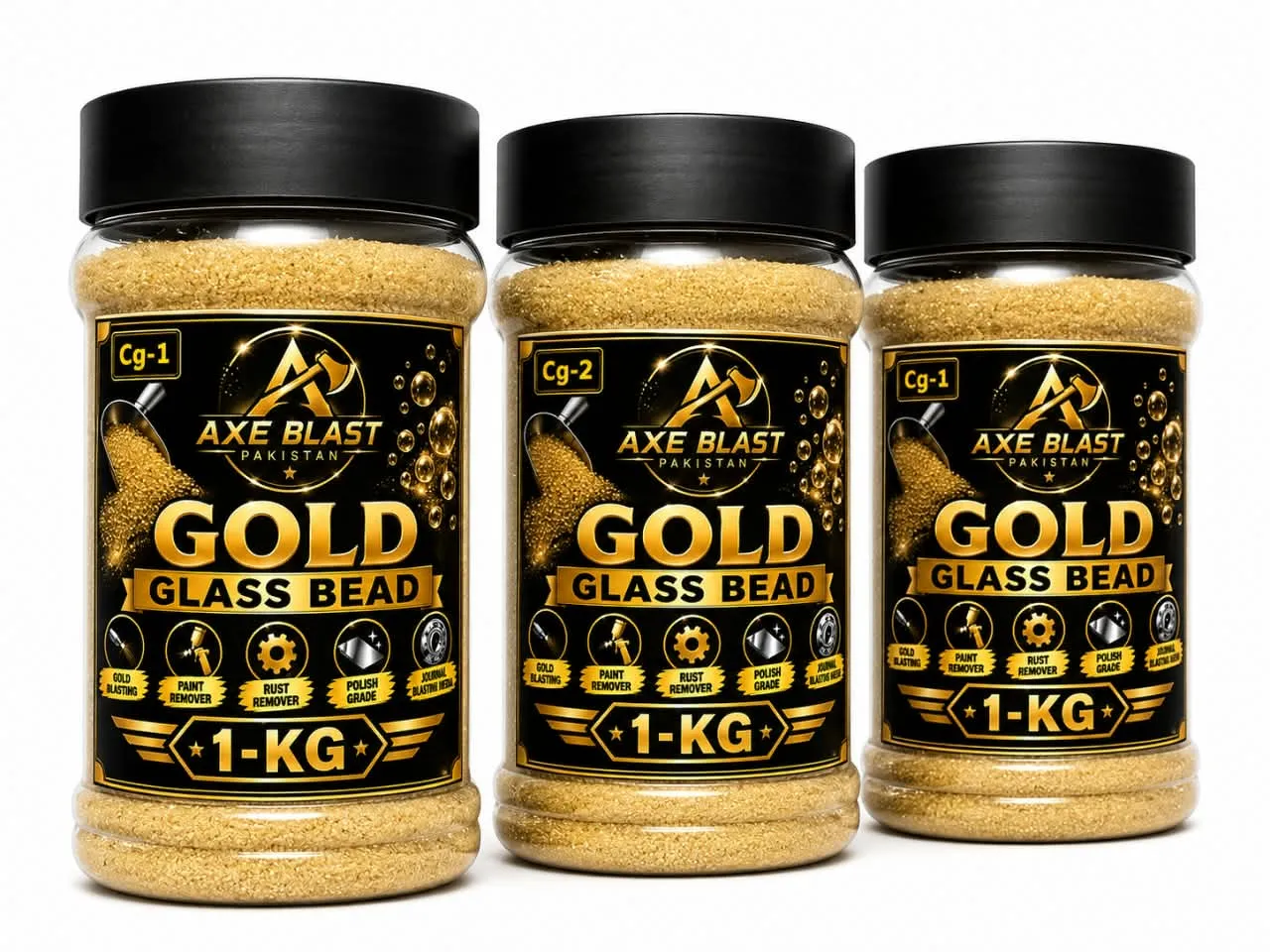 Glass Bead CG-3 size 1.5 mm blasting media
